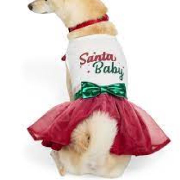Santa Baby Pet Dress for Christmas!  Size Large, NWT - Picture 2 of 4
